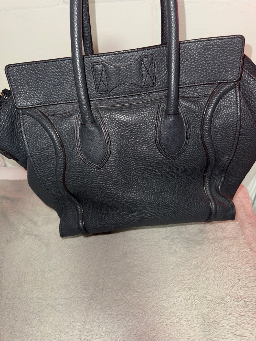 Celine grey Lamb skin Tote with Gold Zip Detail - Picture 7 of 7